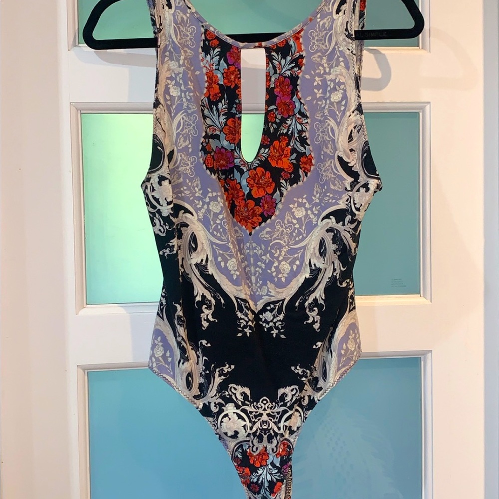 Free People Printed Leotard Size M